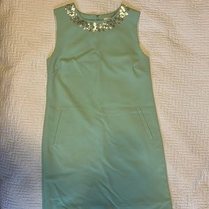 Aqua vineyard vines shift dress with silver sequin detail size 2